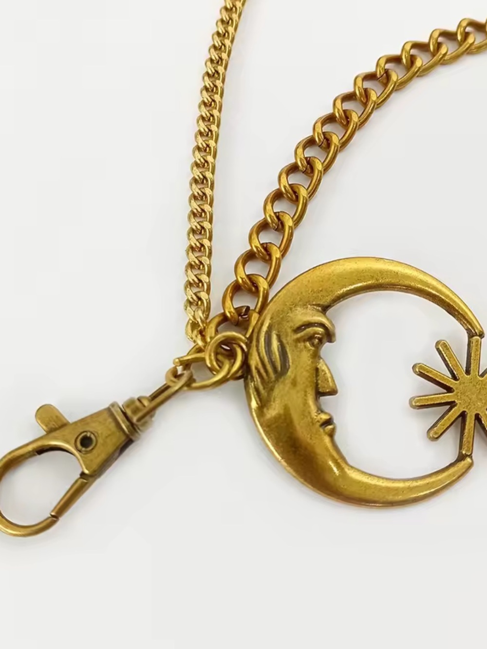 Gold Moon & Star layered chain waist belt - Picture 5 of 5